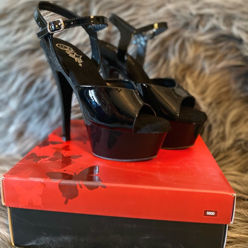 Pleaser patten leather heels